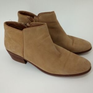 Sam Edelman Genuine Leather Camel Tan Ankle Boots Booties 10M PETTY